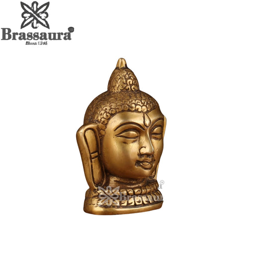 Brass Head Buddha Weight 1 kg & Height 4.5 Inch