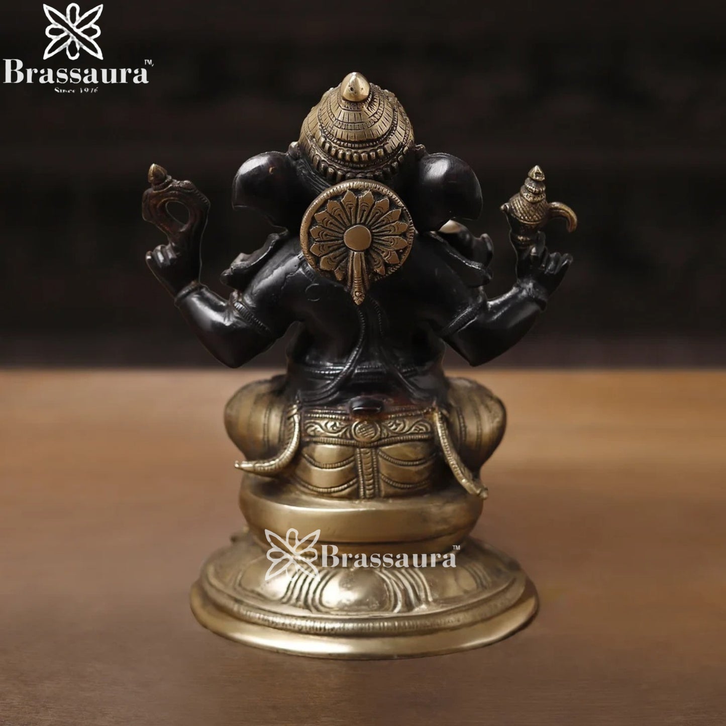 Brass Ganesha Weight 4.2 Kg & Height 9.5 Inch