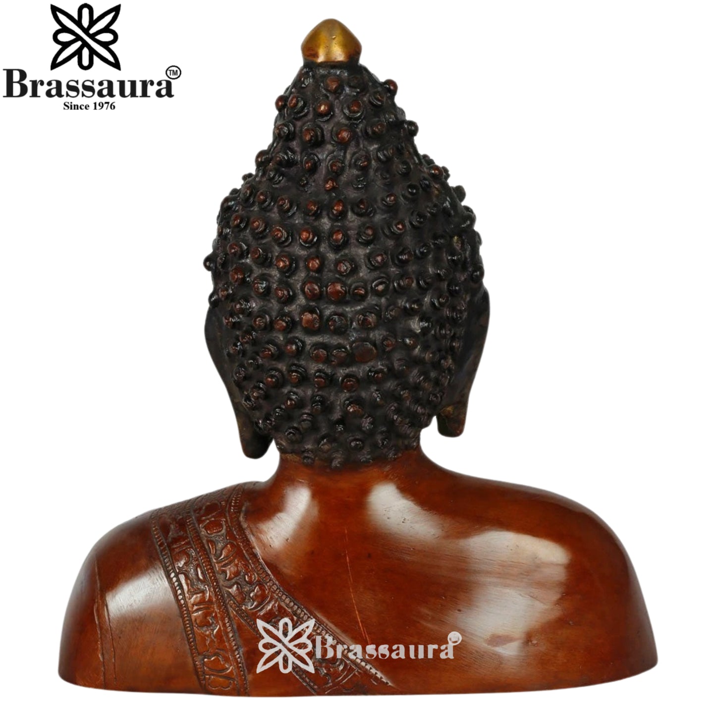 Brass Head Buddha Weight 3 kg & Height 9 Inch