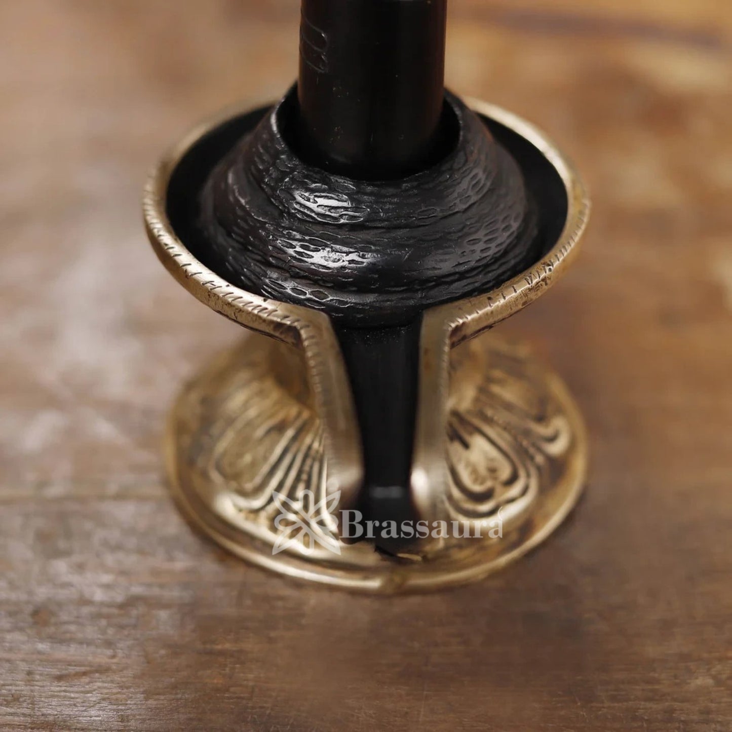 Brass Shivling With Naagraaj Statue Weight 1.23 Kg And Height 6 Inch