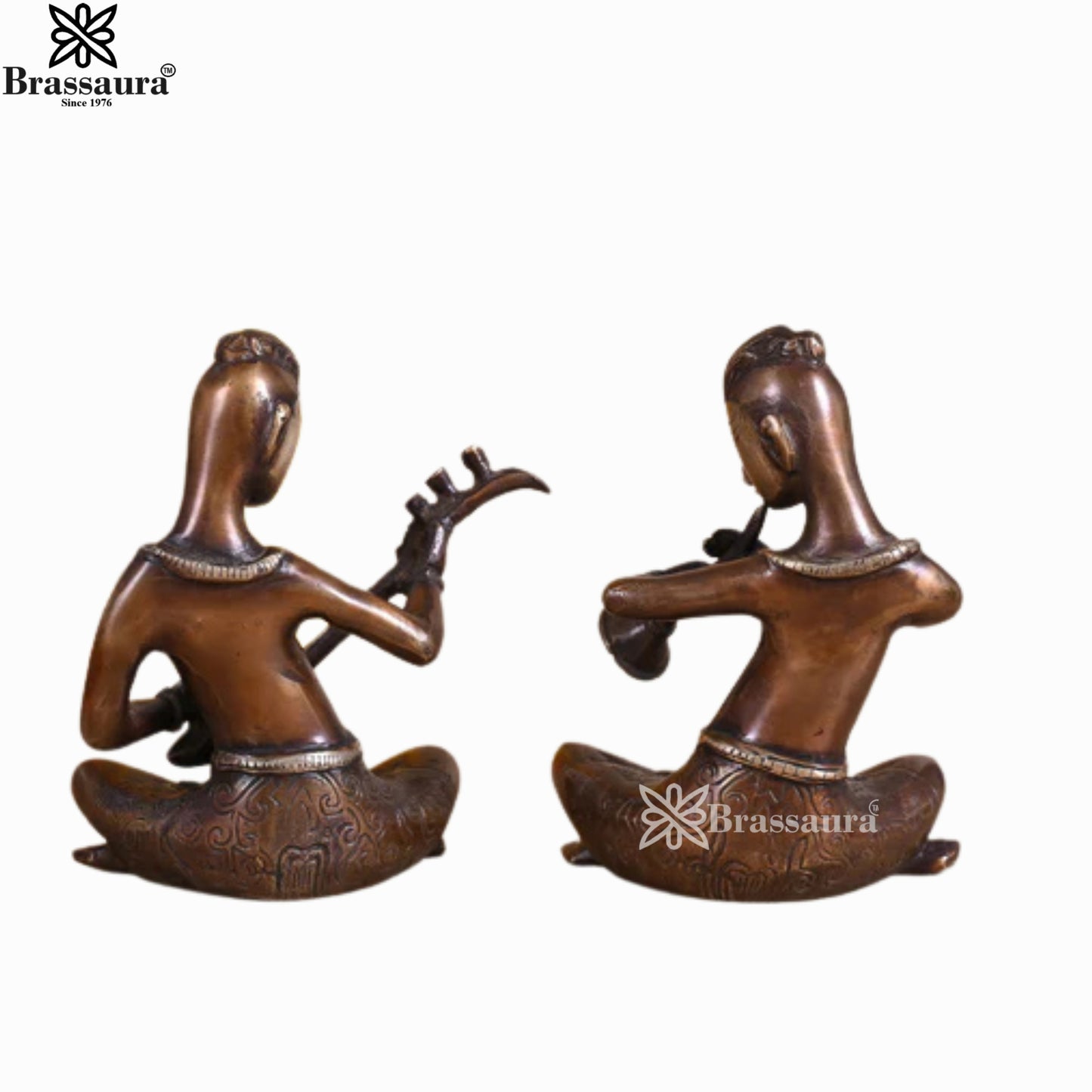 Brass Musician For Home Décor And Gift Items Weight 2.87 kg Height 6 Inch