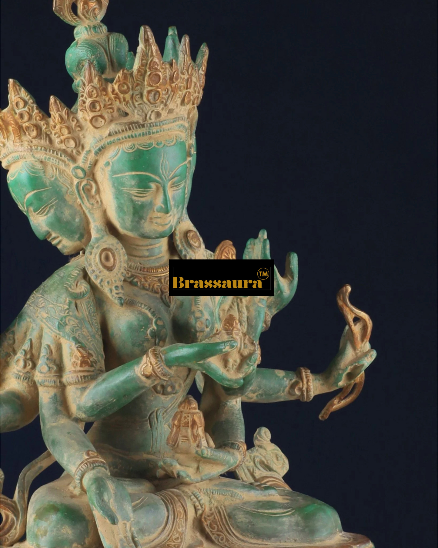 Brassaura™ Pure Brass Tara Idol – Height 13.5 Inches, Weight 5.8 Kgs