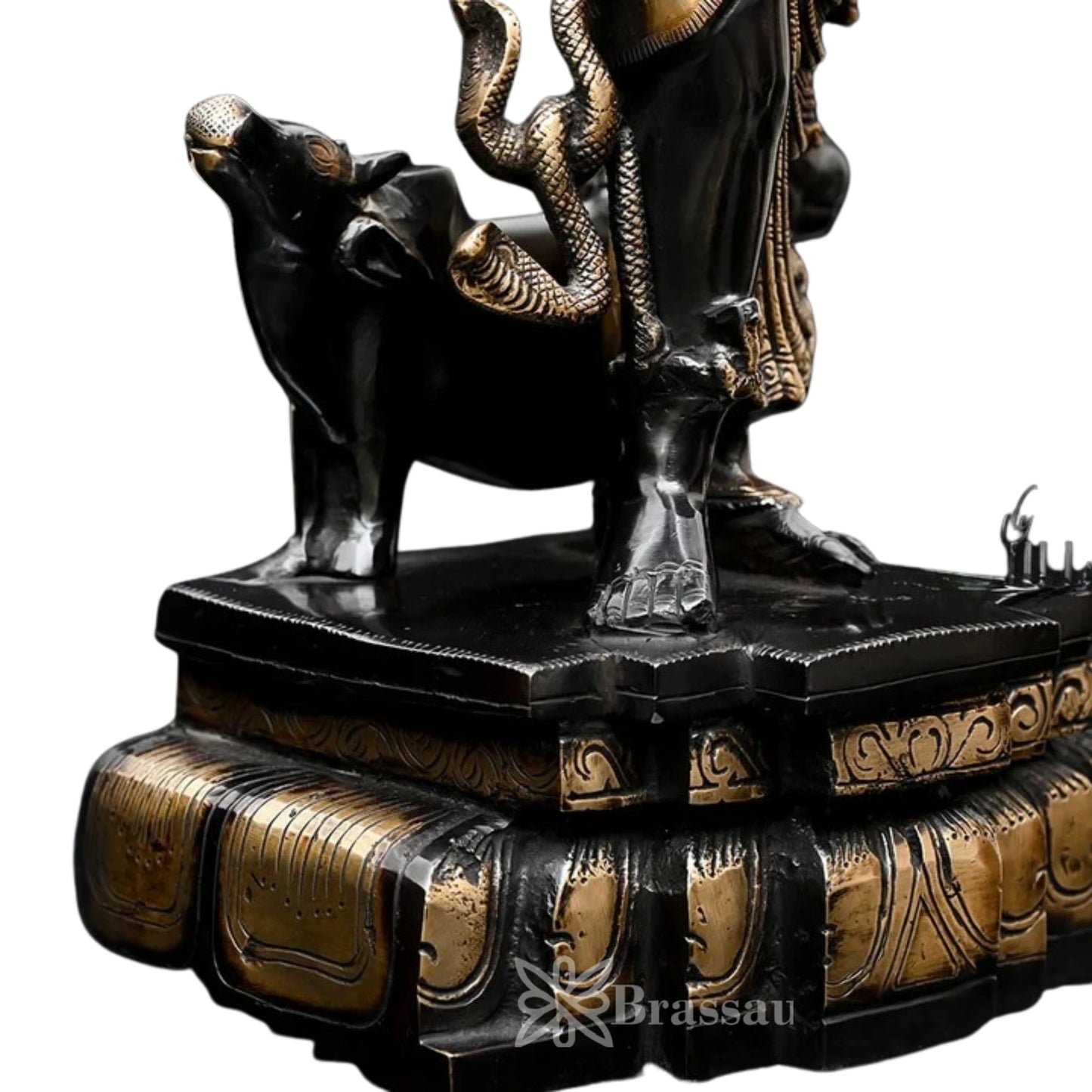 Brass Aardhnareshwar Statue Weight 9.66 Kg And Height 17.5 Inch