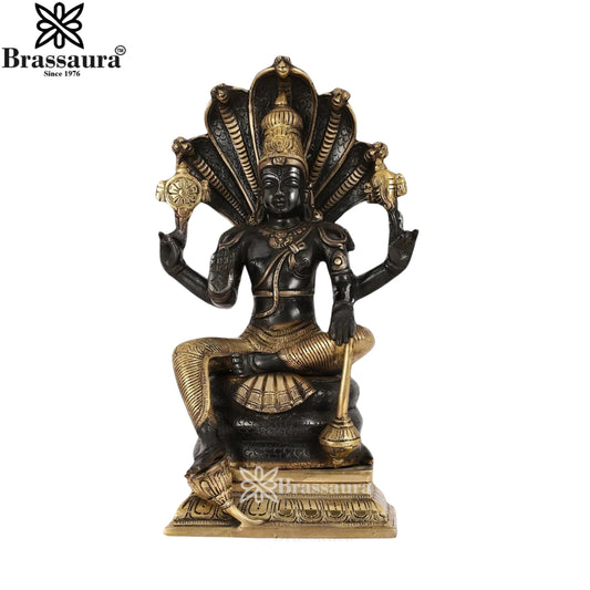 Brass Vishnu Statue Weight 8.7 Kg And Height 15 Inch