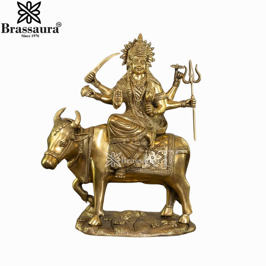 Brass Umiya Mata (Mother Goddess Of The Universe) Murti Weight 6.5 Kg And Height 13 Inch