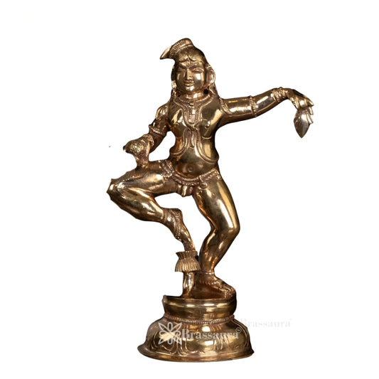 Brass Krishna Murti Weight 1.6 Kg And Height 8 Inch
