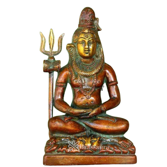 Brass Lord Shiva Statue Weight .93 Kg And Height 5 Inch
