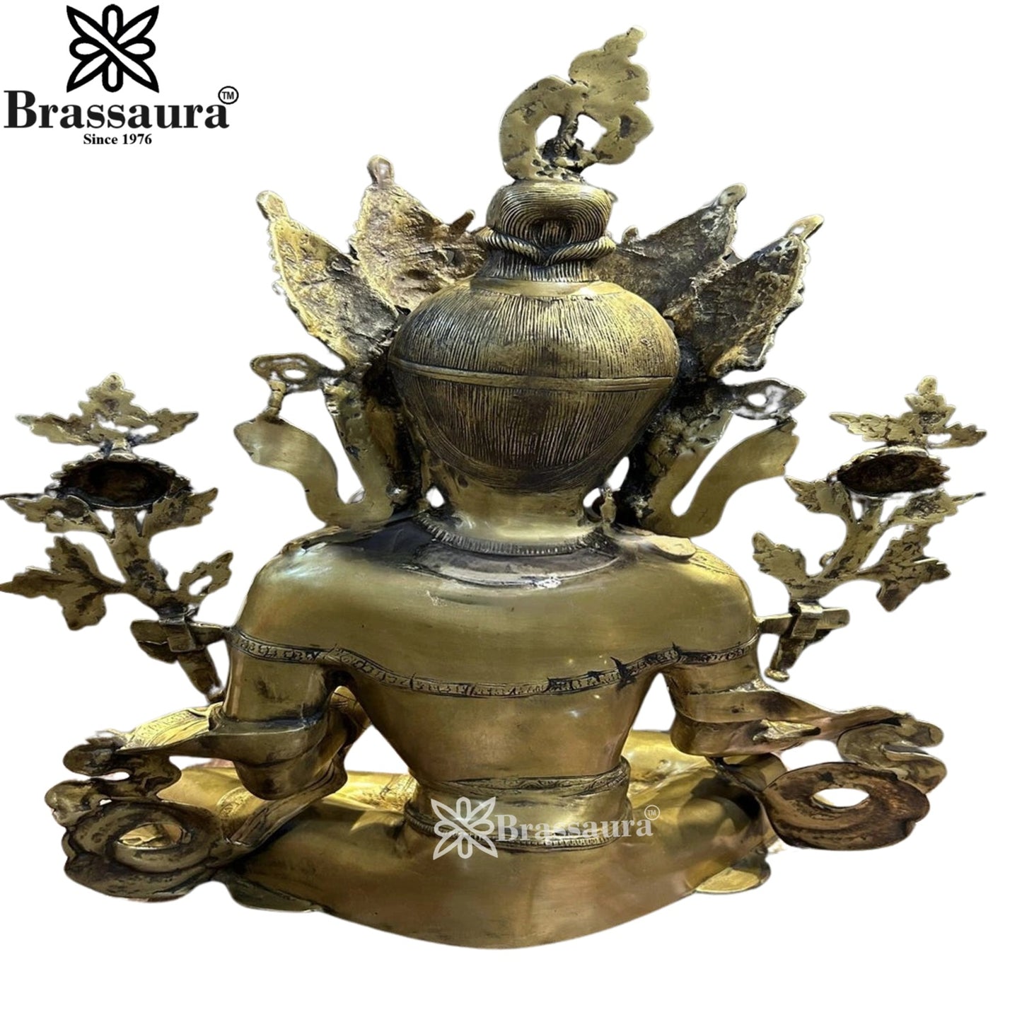 Brass Patina Tara Weight 22.9 Kg & Height 27 Inch