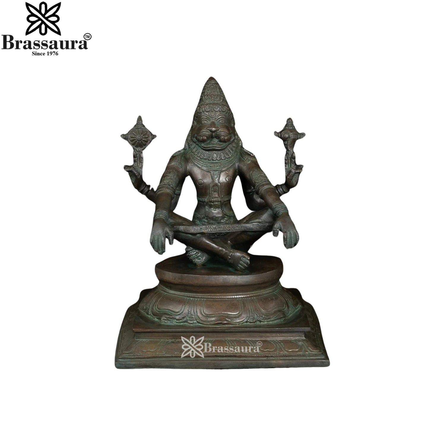 Bronze Narasimha Statue Weight 6.24 Kg And Height 10.25 Inch