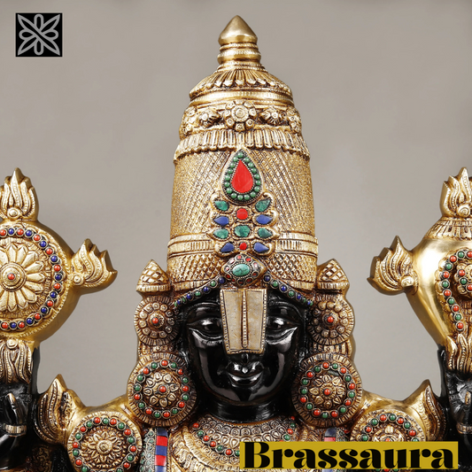Brassaura® Brass Balaji Idol For Home Decor Height 46 Inch| Weight: 48.1 kg