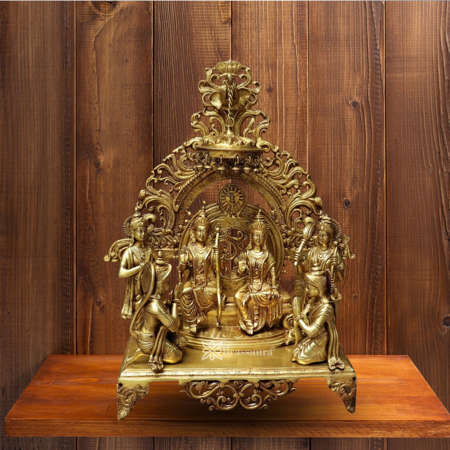 Brass Ram Darbar Statue Weight 25.5 Kg And Height 19 Inch