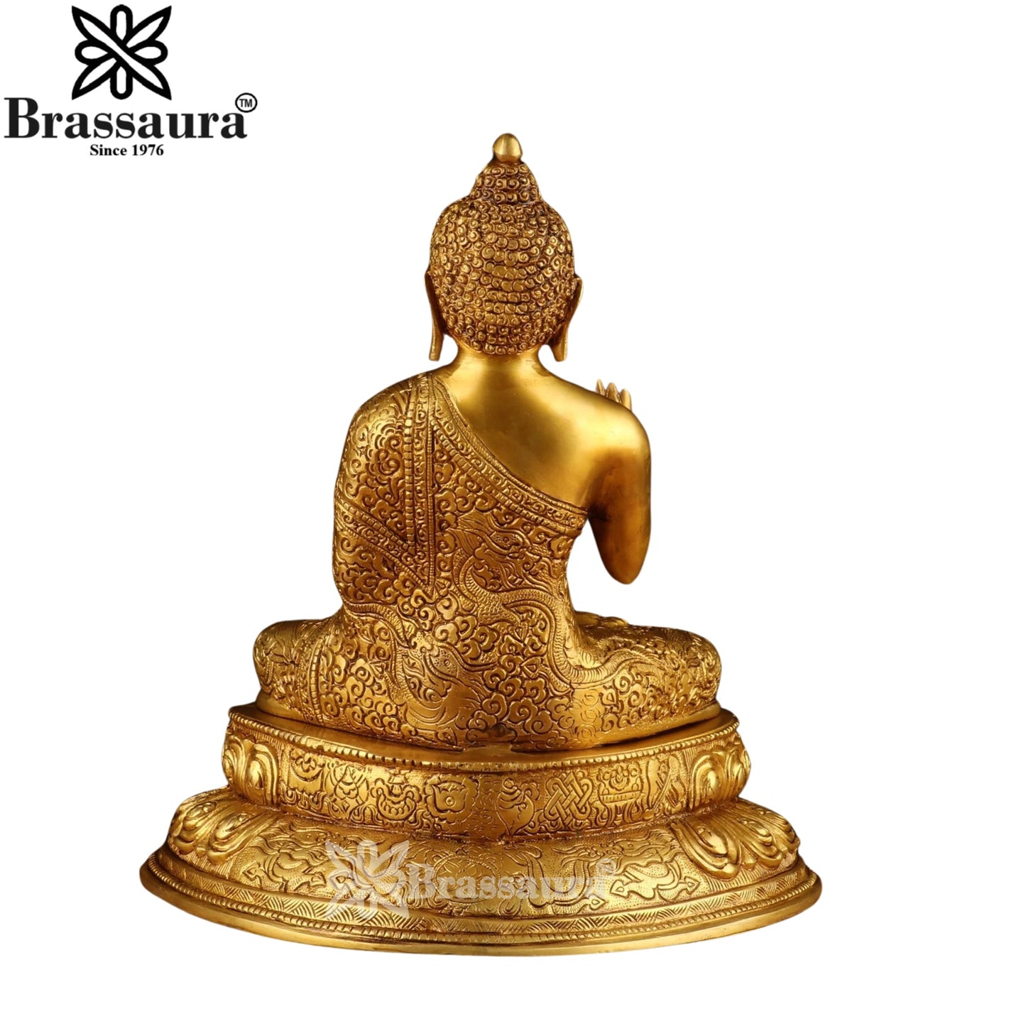 Brass Blessing Buddha Weight 7 kg & Height 12.5 Inch