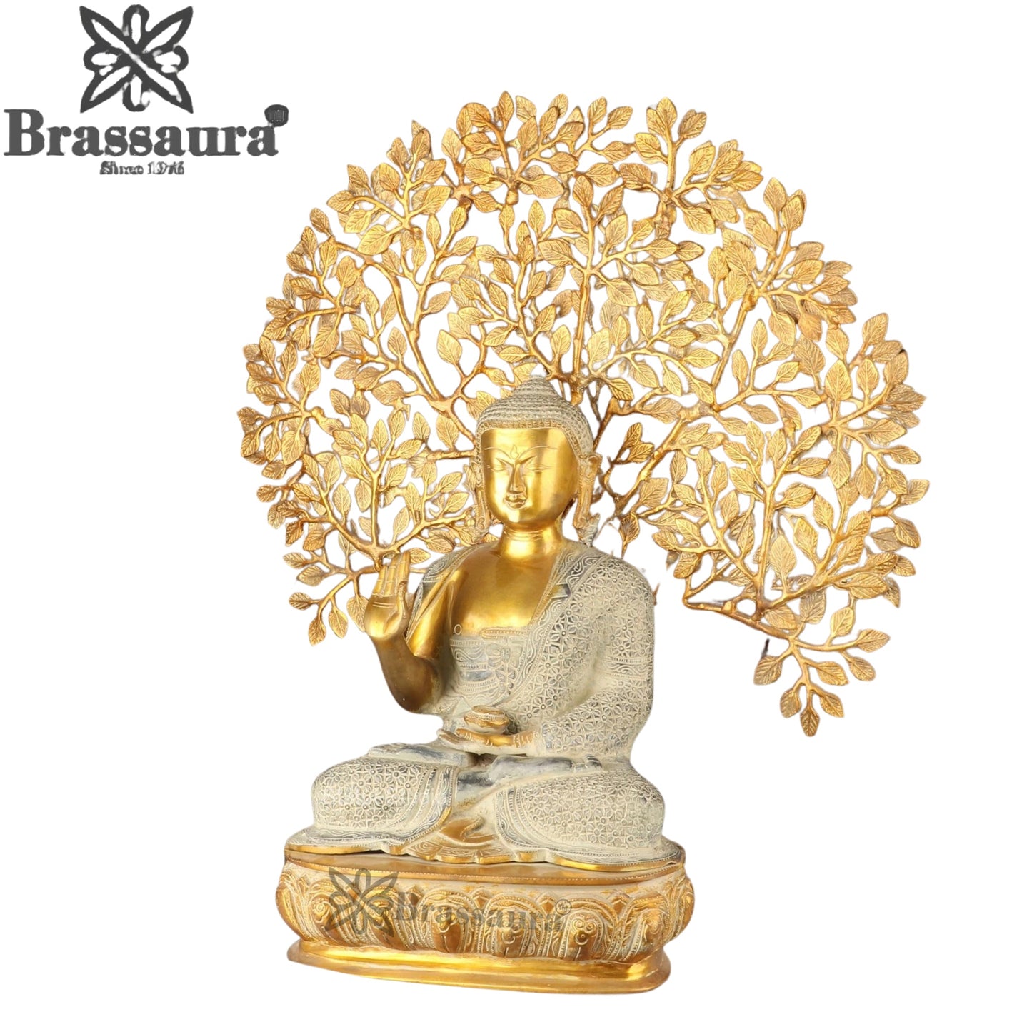 Brass Tree Royal Golden Buddha Weight 18.5 kg & Height 25 Inch