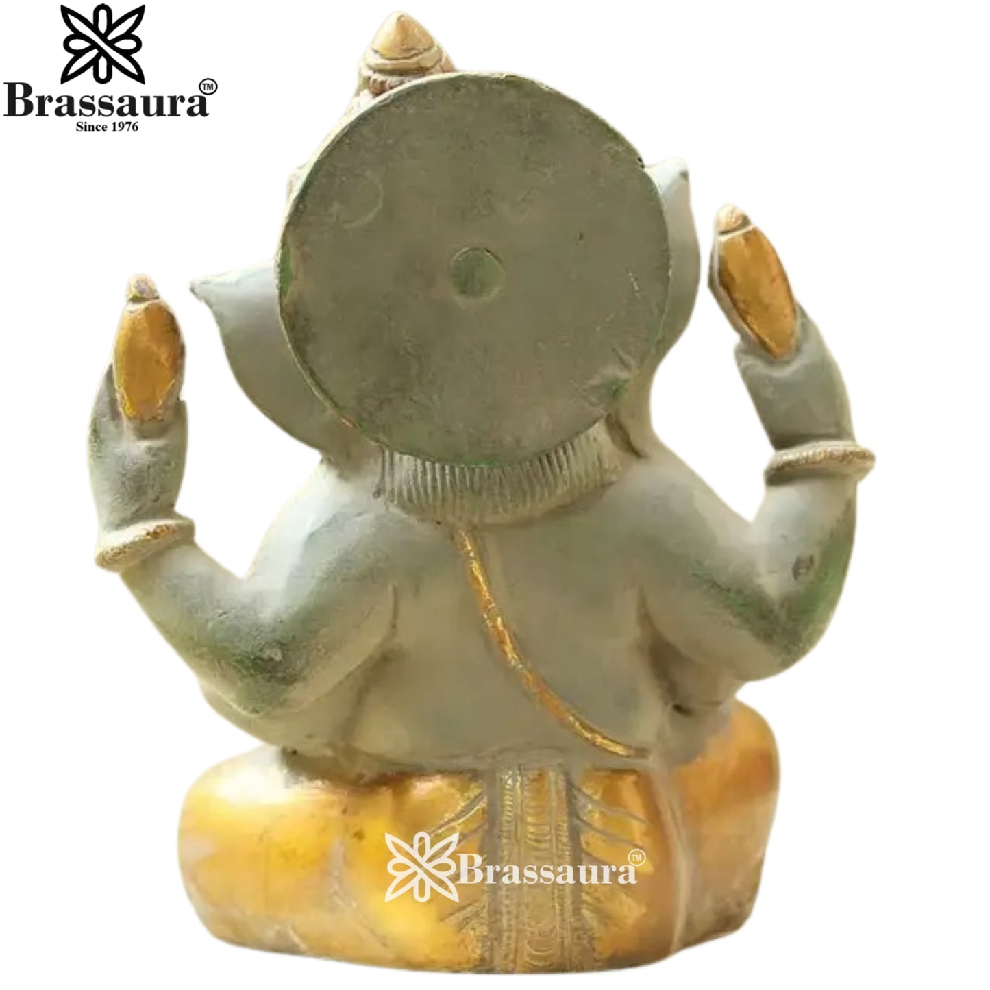 Brass Ganesha Statue Weight 2.2 Kg And Height 6 Inch