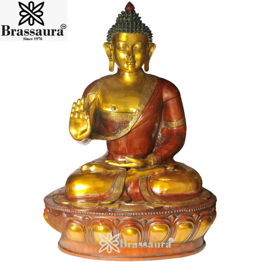 Brass Vintage Buddha Weight 83 Kg & Height 86 inch