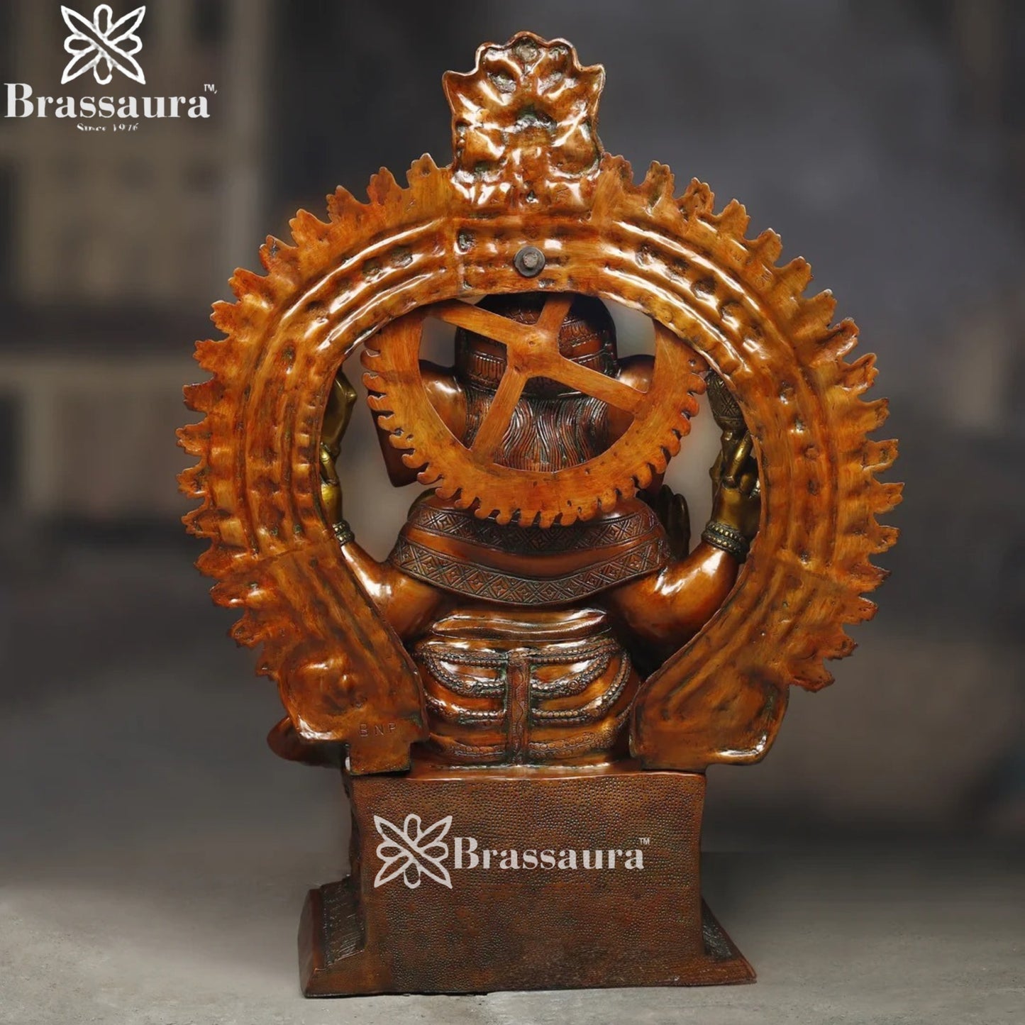 Brass Ring Ganesha Weight 145 Kg & Height 51 Inch