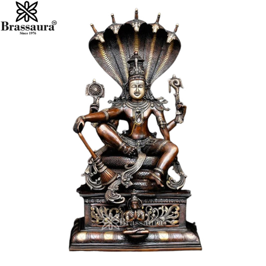 Brass Vishnu Statue Weight 37 Kg And Height 28 Inch