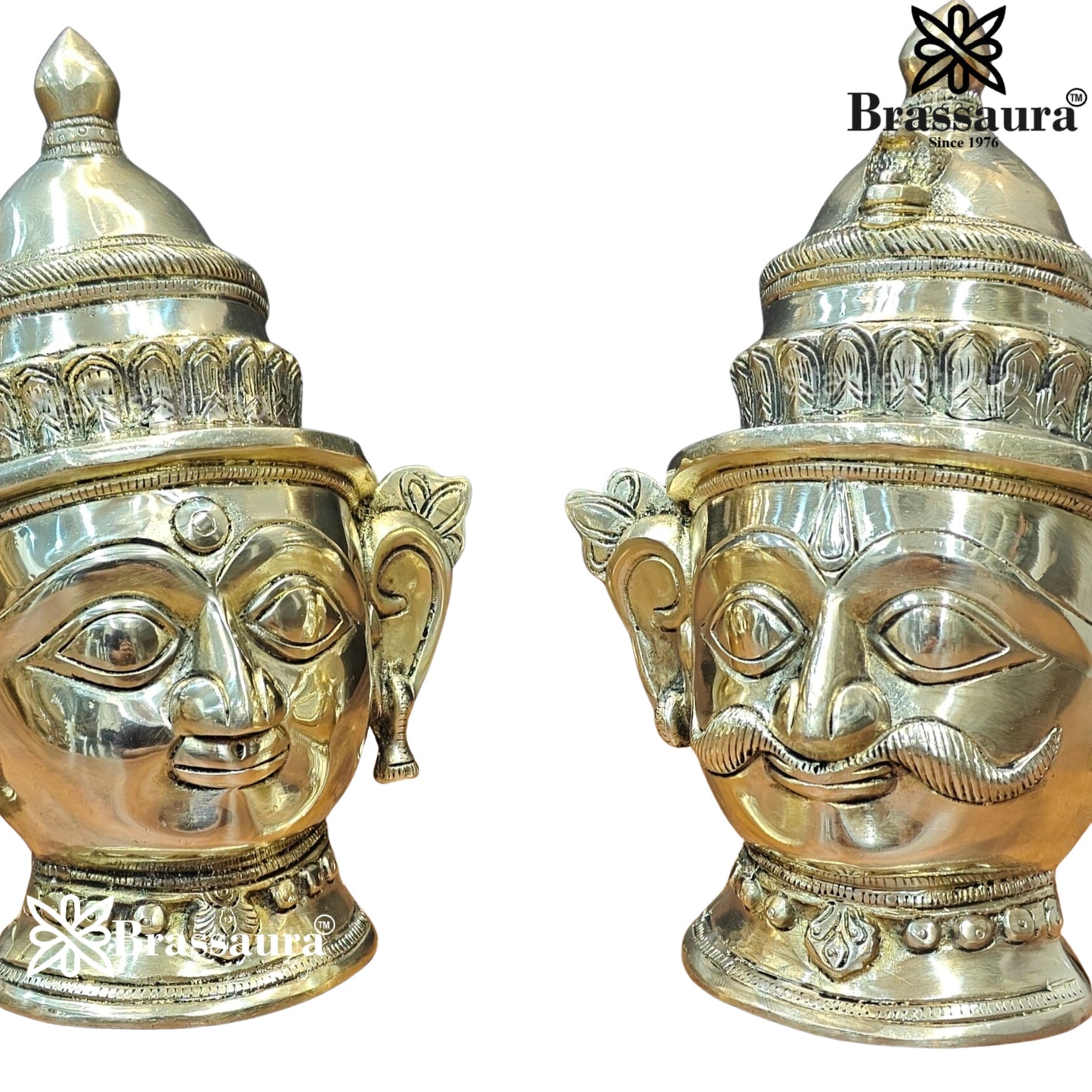 Brass Artistic Shiva & Parvati Mukhlingam Weight 3 Kg & Height 8.5 Inch