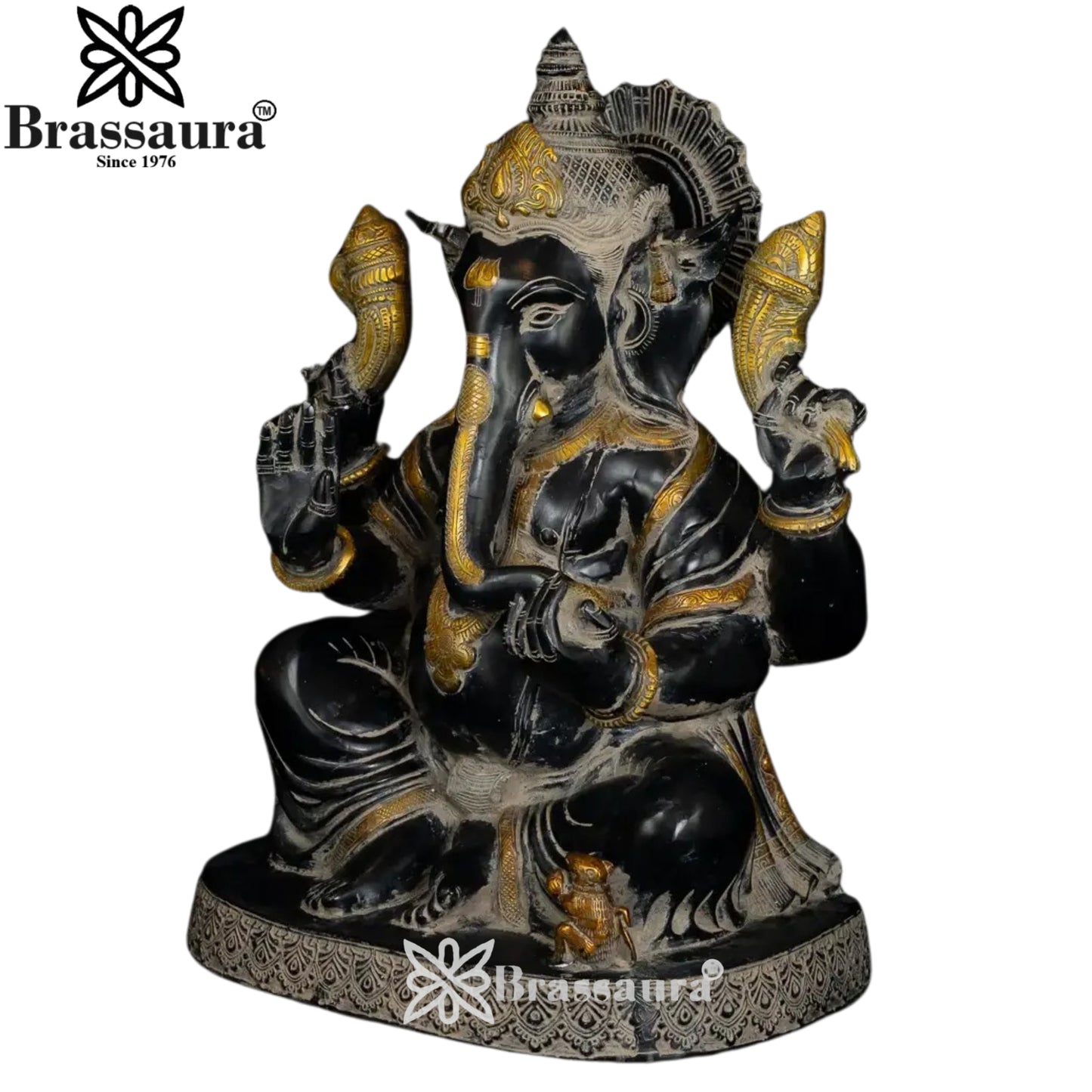 Brass Ganesha Statue Weight 24 Kg And Height 20.5 Inch