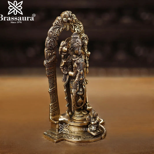 Brass Vishnu Statue Weight 1.83 Kg And Height 9 Inch