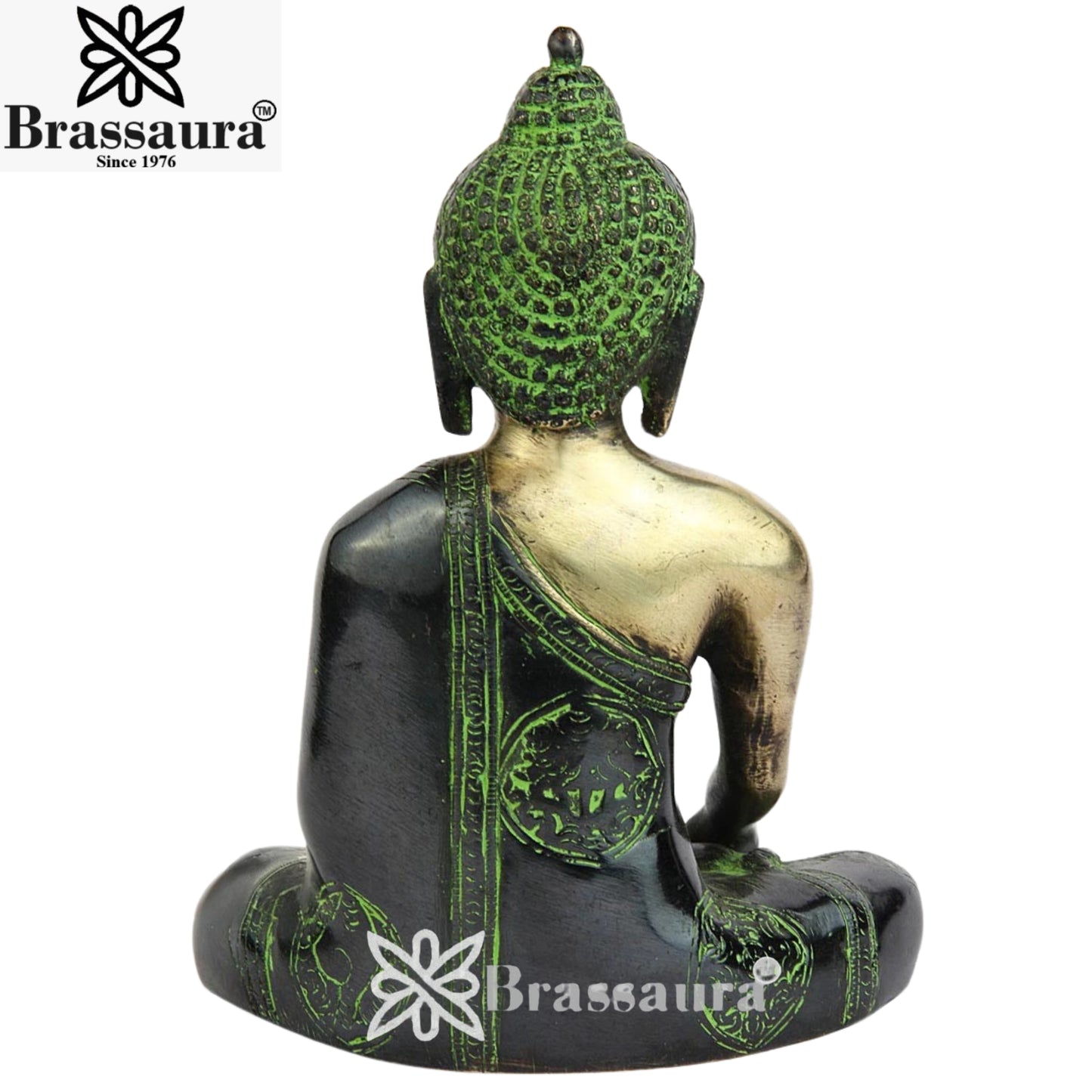 Brass Bhumisprasa Buddha Weight 2 kg & Height 7 Inch