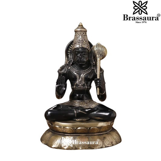 Brass Aashirwaad Mudra Hanuman Statue Weight 12 Kg And Height 16 Inch