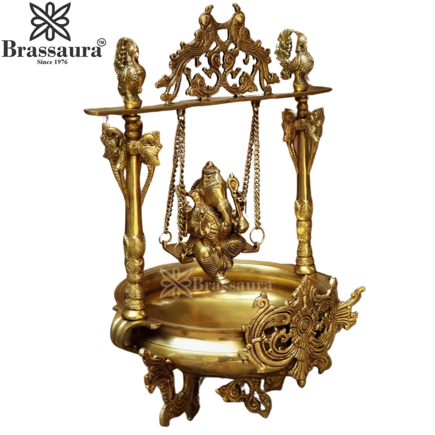 Brass Ganesh Urli Statue Weight 17 Kg And Height 24 Inch