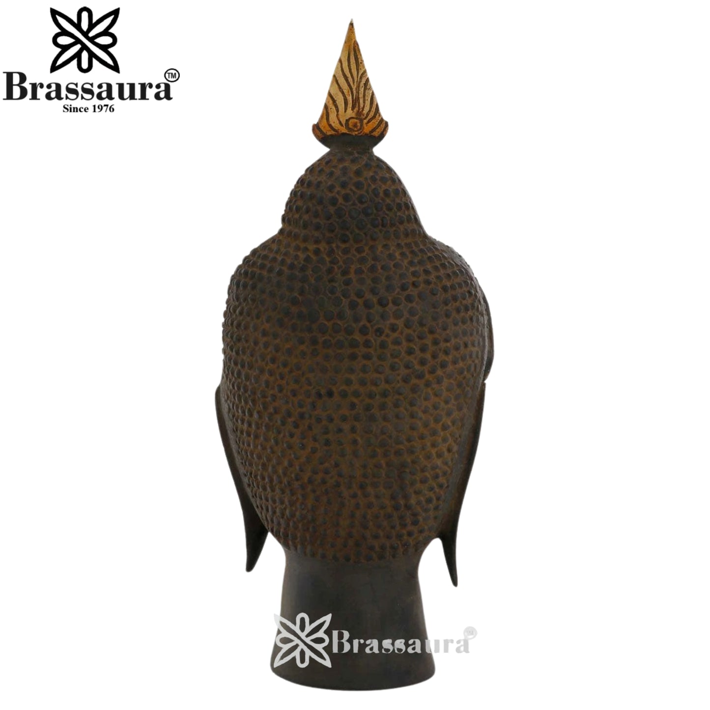 Brass Head Buddha Weight 3.8 kg & Height 12 Inch