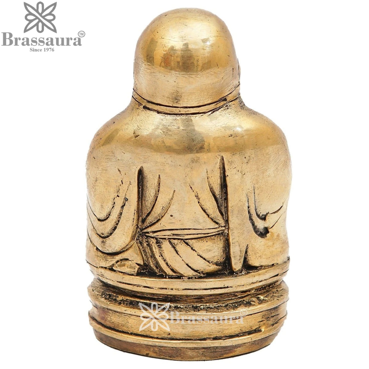 Brass Laughing Buddha Weight 2.8 kg & Height 7 Inch
