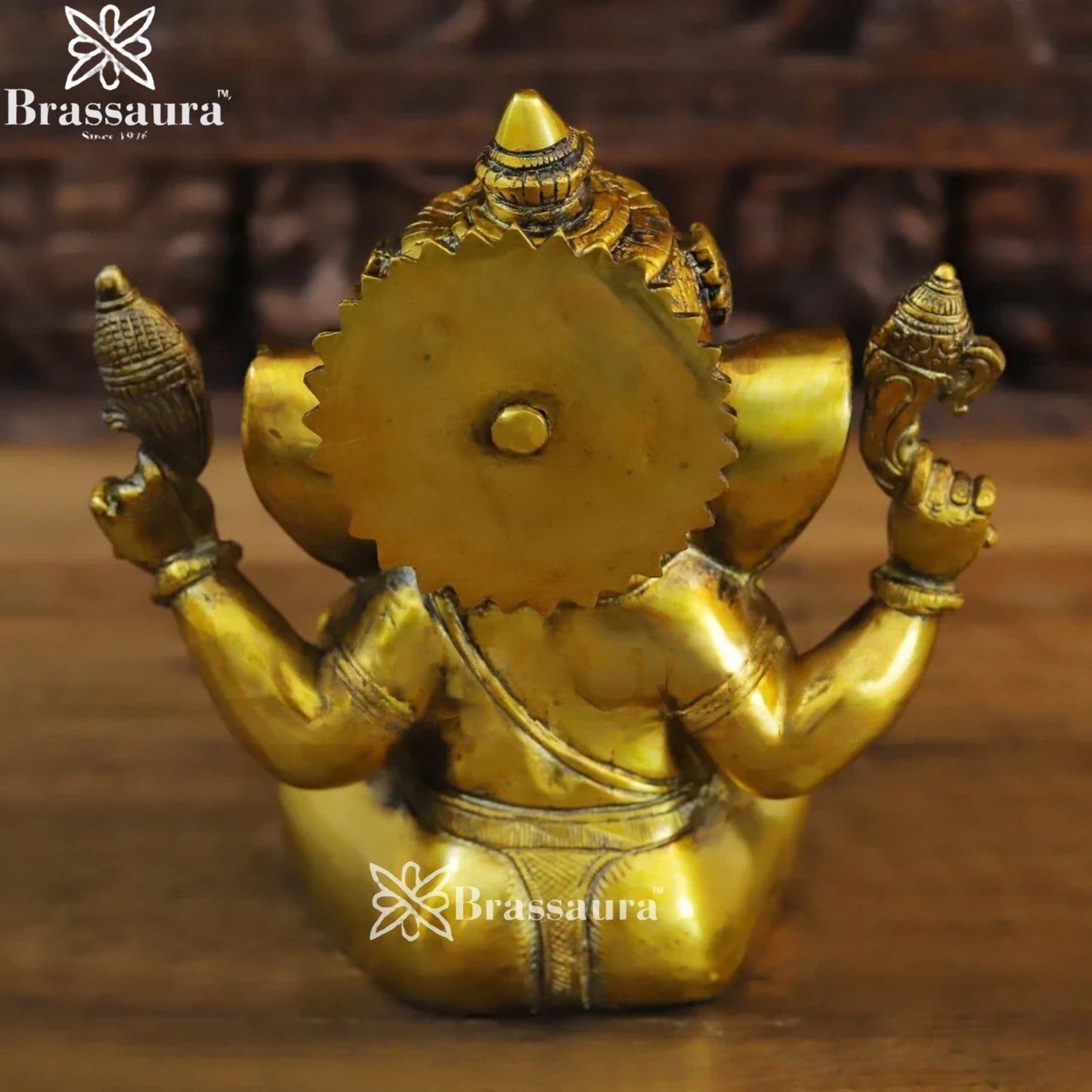 Brass Ganesha Weight 4.3 Kg & Height 9 Inch