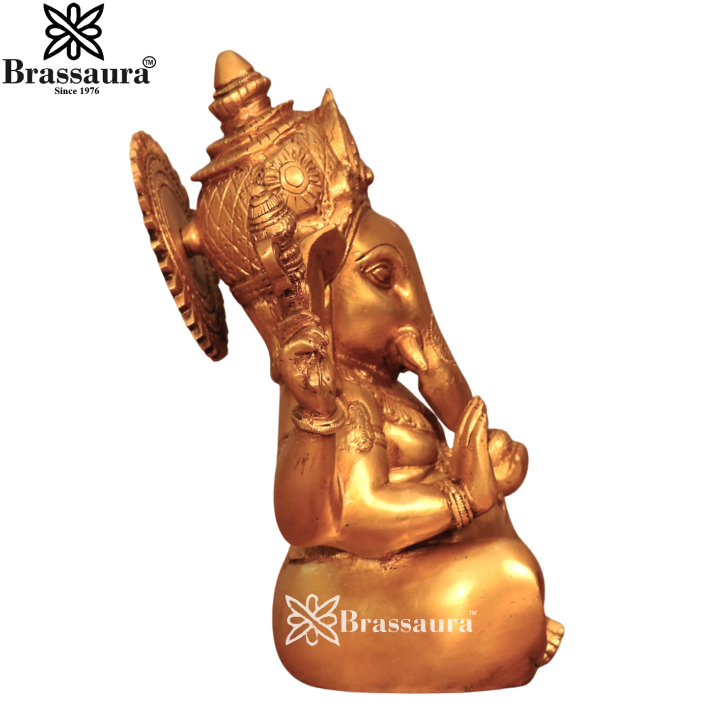 Brass Ganesha Statue Weight 4.2 Kg & Height 9 Inch