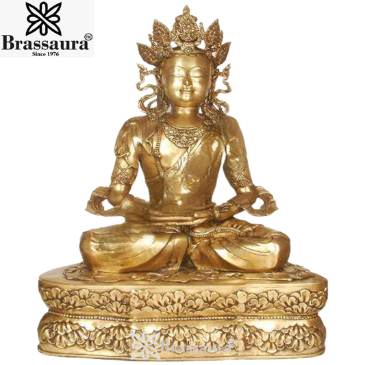 Brass Buddha Weight 50 Kg & Height 38.4 inch