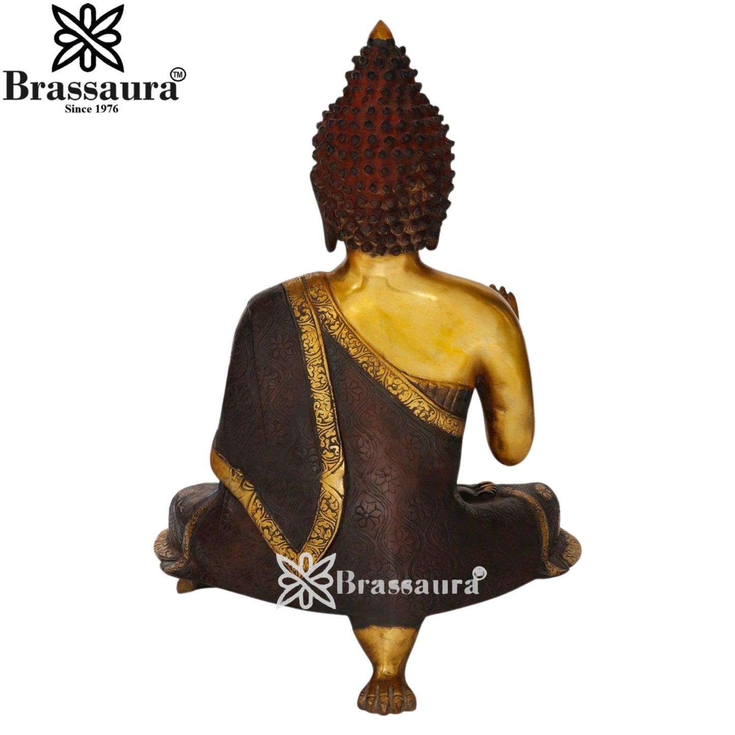 Brass Blessing Artistic Buddha Weight 11 kg & Height 21 Inch