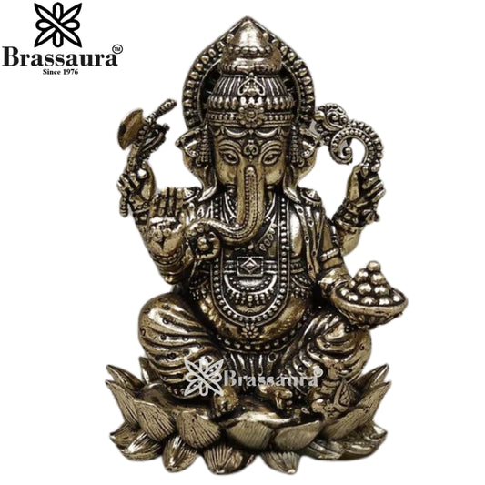 Brass Super fine Ganesha Statue Weight .468 Kg And Height 5 Inch