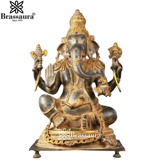 Brass Vintage Ganesha Weight 21.7 Kg & Height 20 Inch