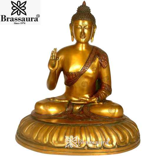 Brass Artistic Buddha Weight 30 Kg & Height 28 inch