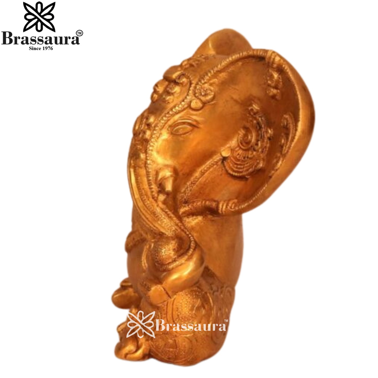 Brass Modern Ganesha Weight 3.9 Kg & Height 8 Inch