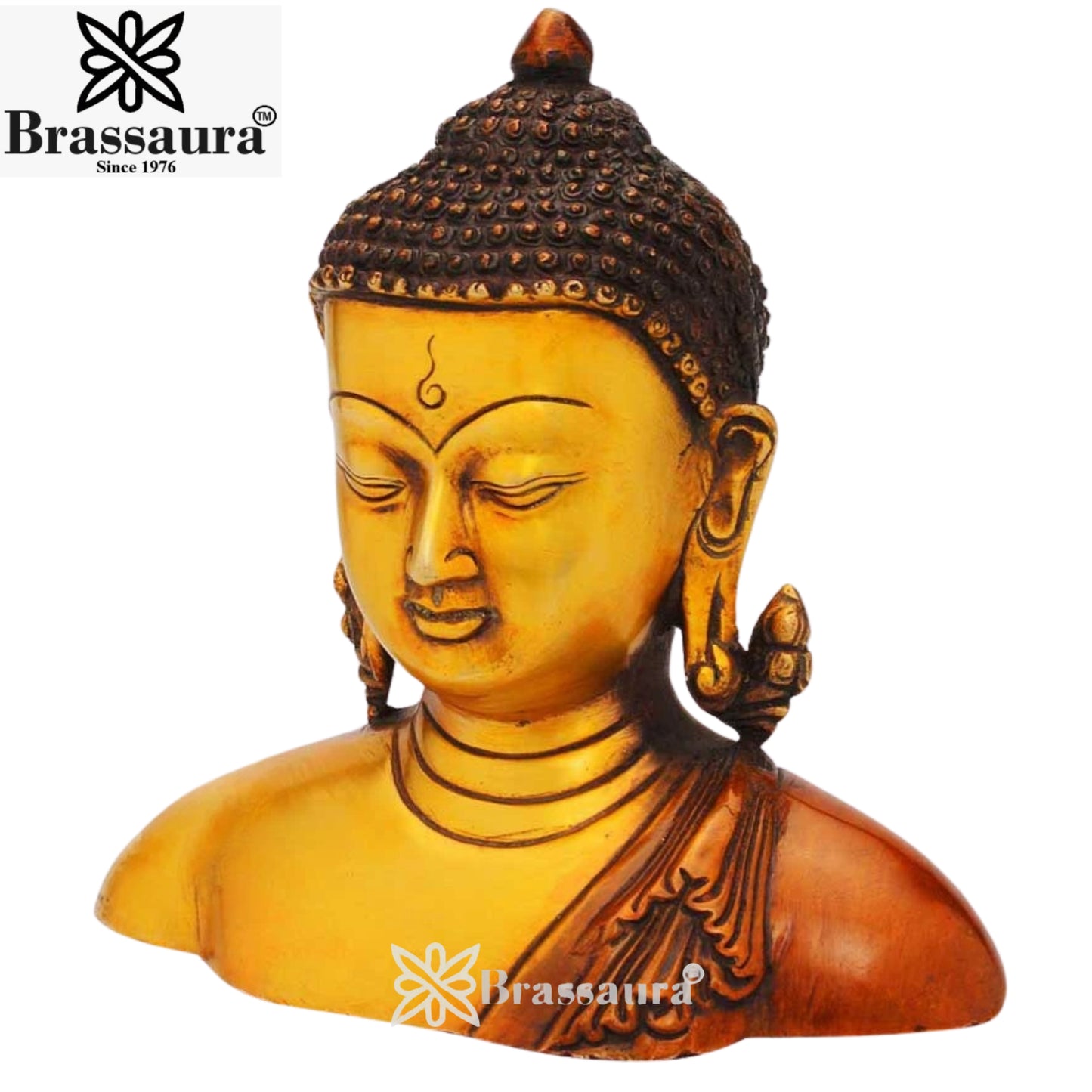 Brass Head Buddha Weight 1.5 kg & Height 6 Inch