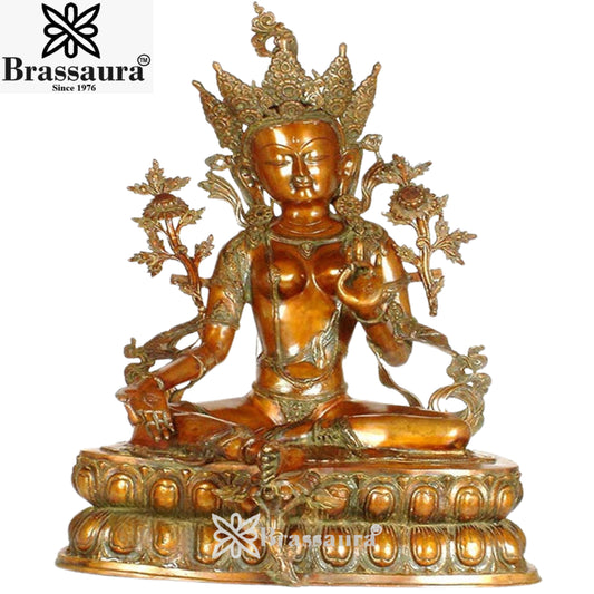 Brass Vintage Tara Weight 36 Kg & Height 34.2 Inch