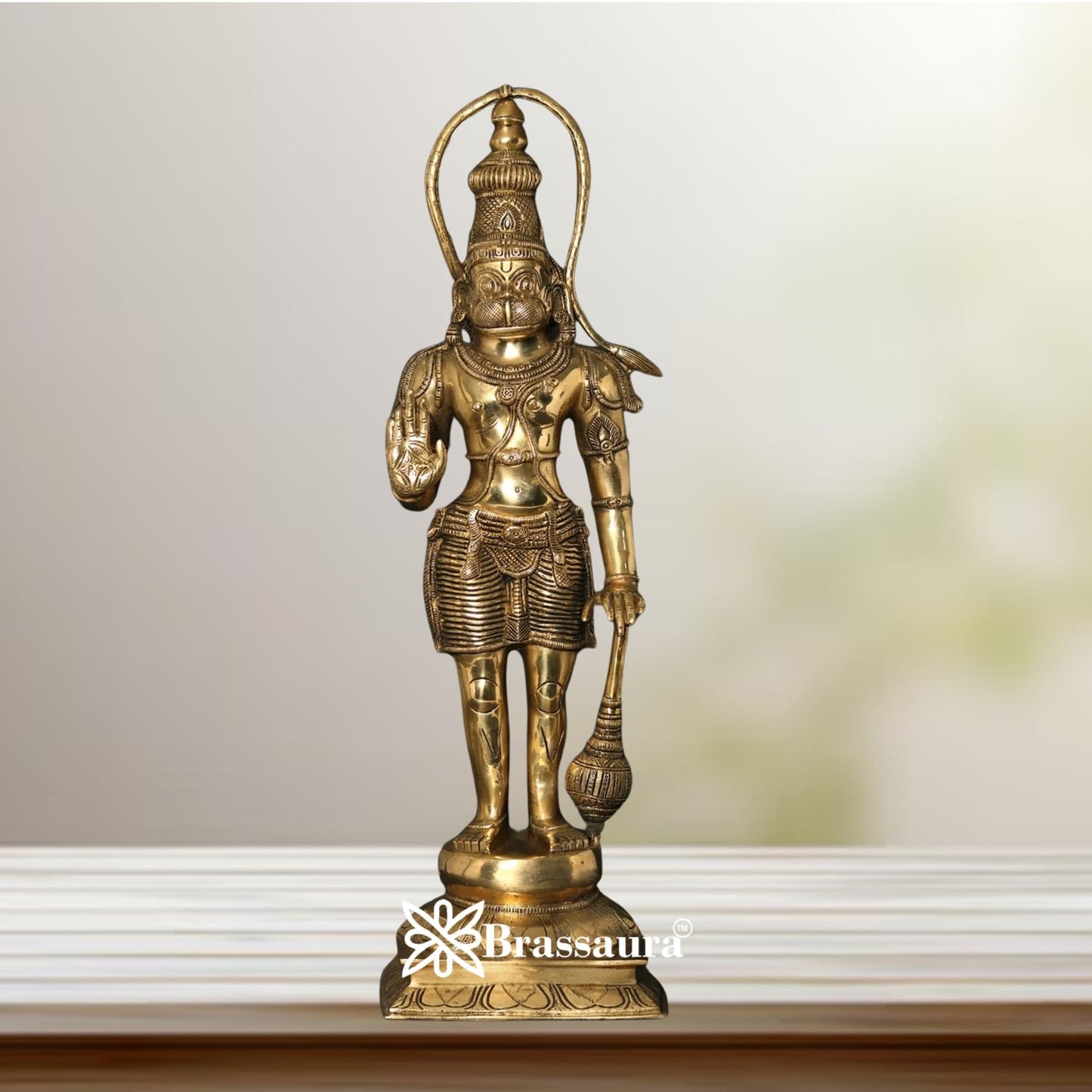 Brass Hanuman Statue Weight 12 Kg And Height 27 Inch