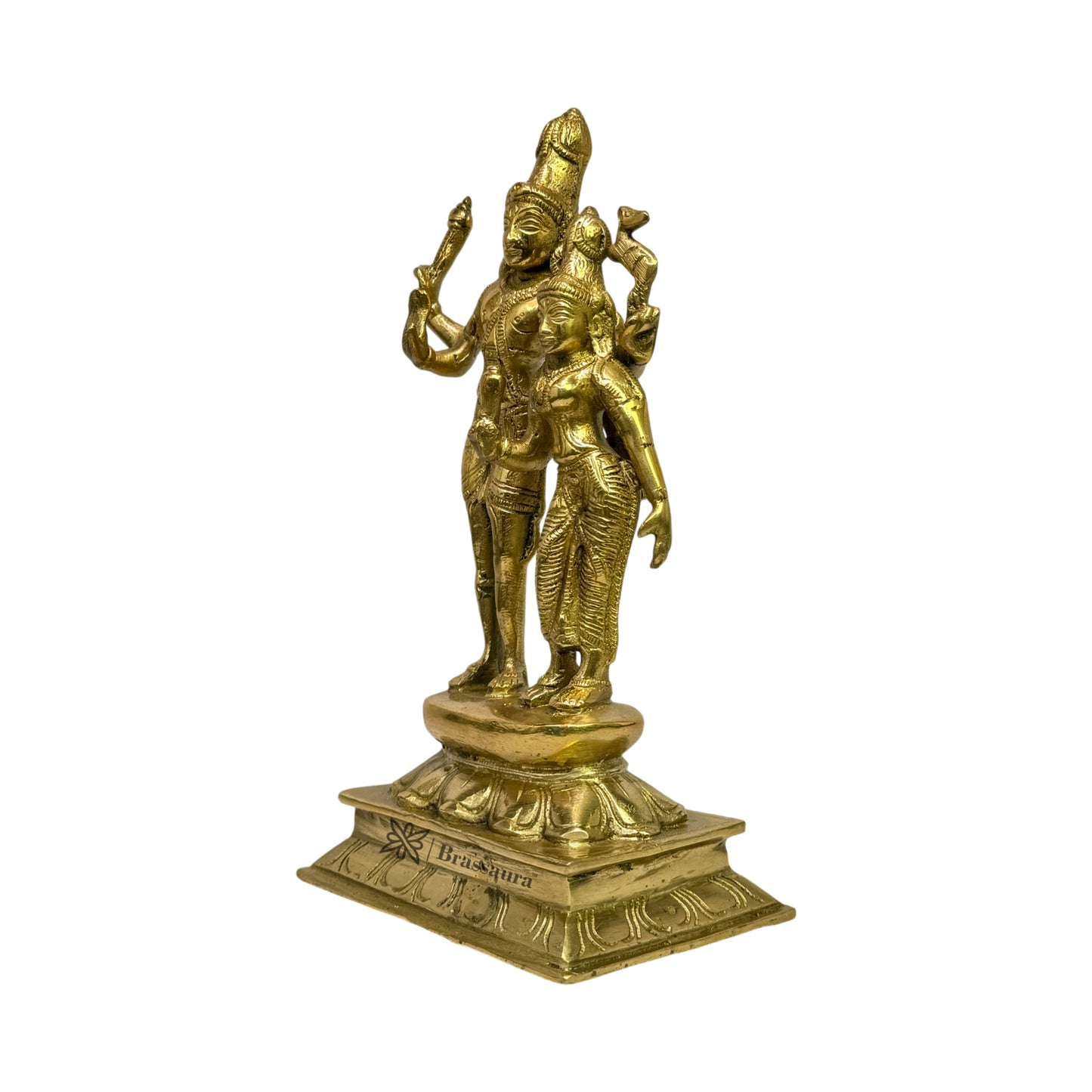Brass Shiva Parvati Murti for Home and Decor Height 25 cm Weight 1.8 Kg