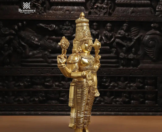 Brass Balaji Standing , Golden finish 16" Inch & Weight 6.5 Kg