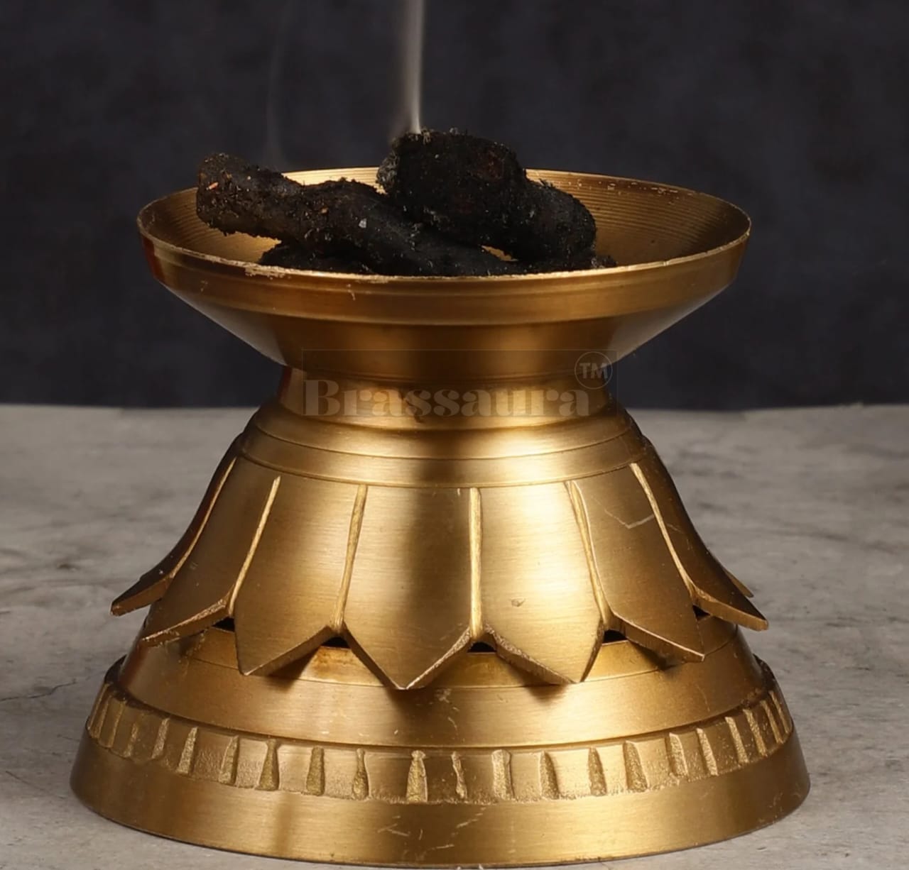 Brassaura™ Brass Peacock Loban Daam Dhoop Burner – Height 6.5 Inches | Traditional Incense Holder, 470 Gms