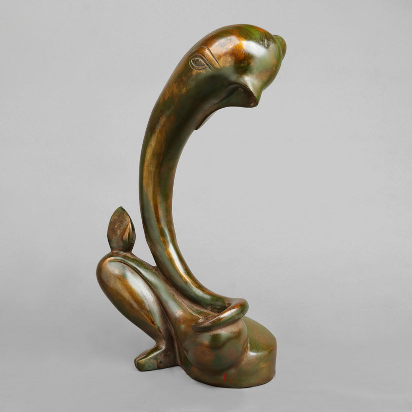 Brassaura™ Handcrafted Brass Lord Krishna with Kalpavriksha Statue – Height 36 Inches & Weight 32 Kgs