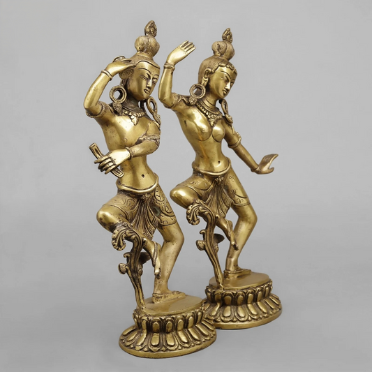 Brassaura® Brass Dancing Couple Statue | Height 17 Inches