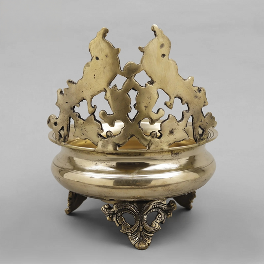 Brassaura® Brass Urli Statue | Height 10.5 Inches