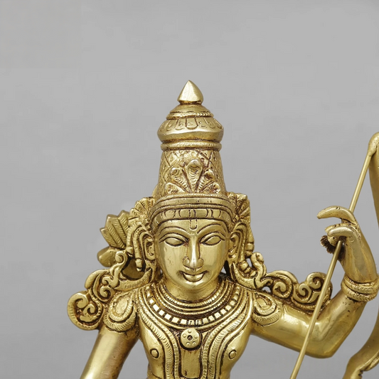 Brassaura® Ram Darbar Brass Statue Set | Lord Rama, Sita, Lakshmana & Hanuman | Height 15.5 Inches & Weight 17.14 Kgs