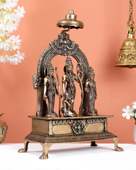 Brassaura® Brass Ram Darbar Statue | Height 16 Inches