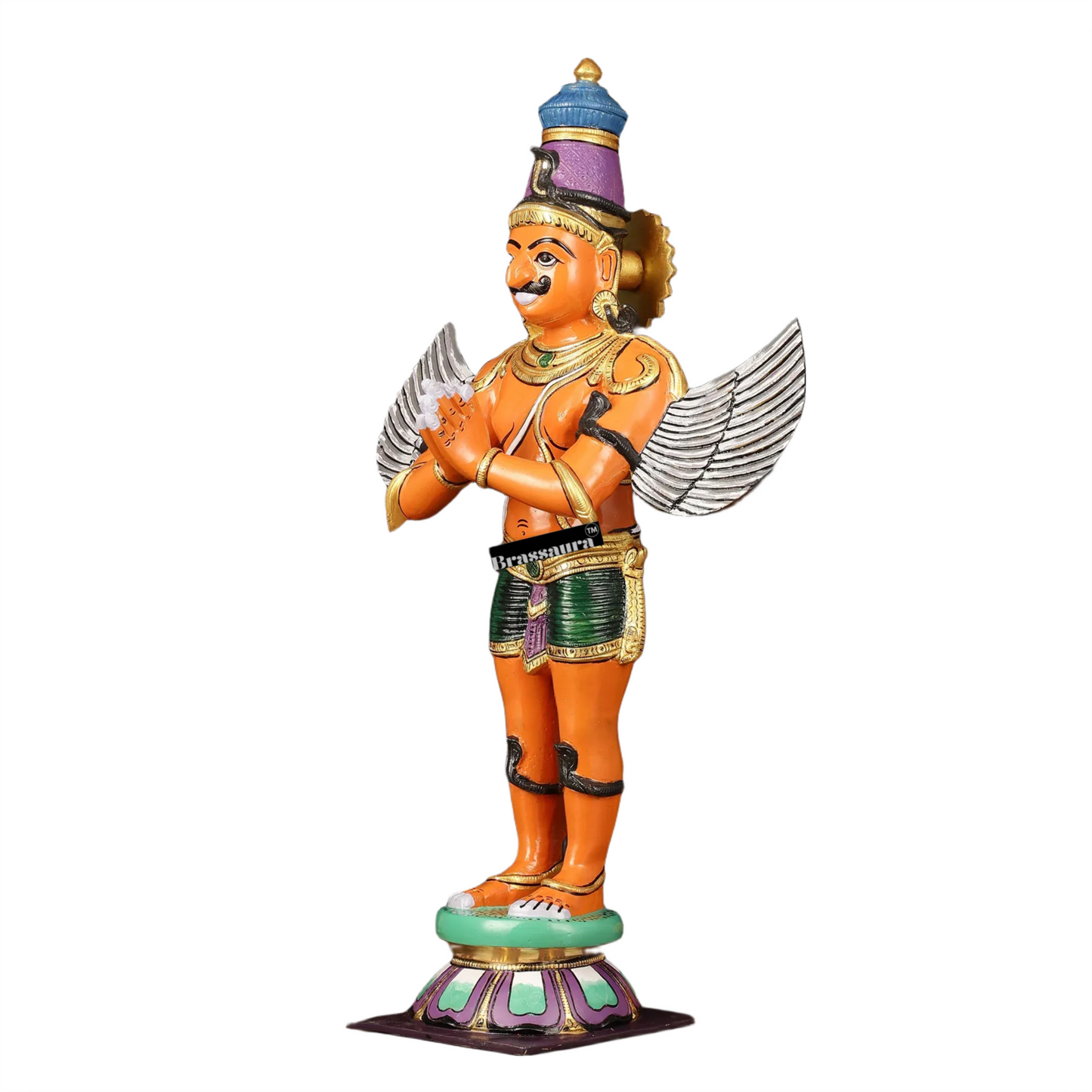 Handcrafted Superfine Brass Garuda Statue – Height 22 Inches, Weight 12 Kgs