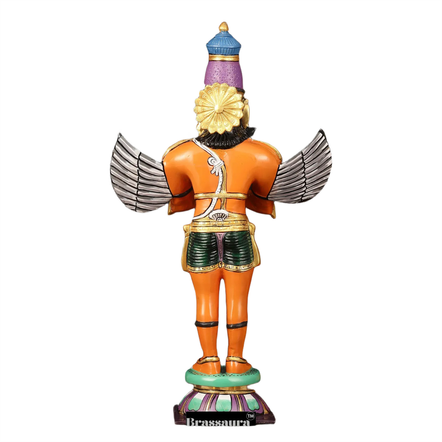 Handcrafted Superfine Brass Garuda Statue – Height 22 Inches, Weight 12 Kgs